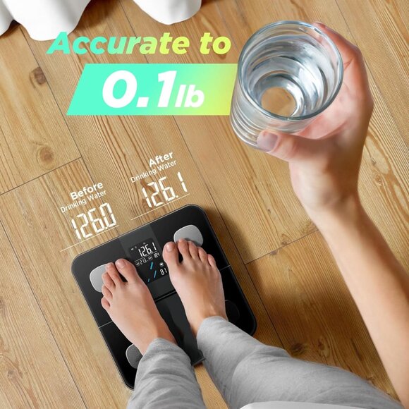 Smart Scale for Body Weight and Fat Percentage, High Accuracy Digital Bathroom S - Picture 3 of 6
